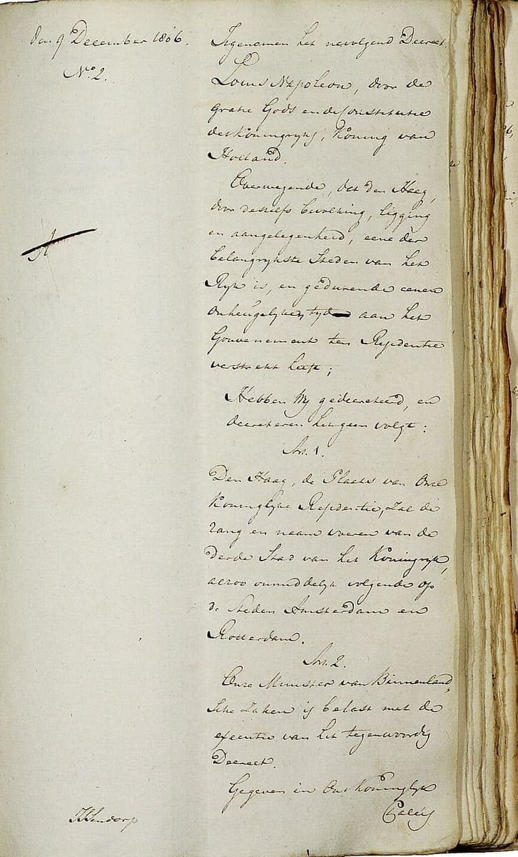 Page of a bound minute book with a narrow column of writing and the date in the left margin, in a round early nineteenth-century hand