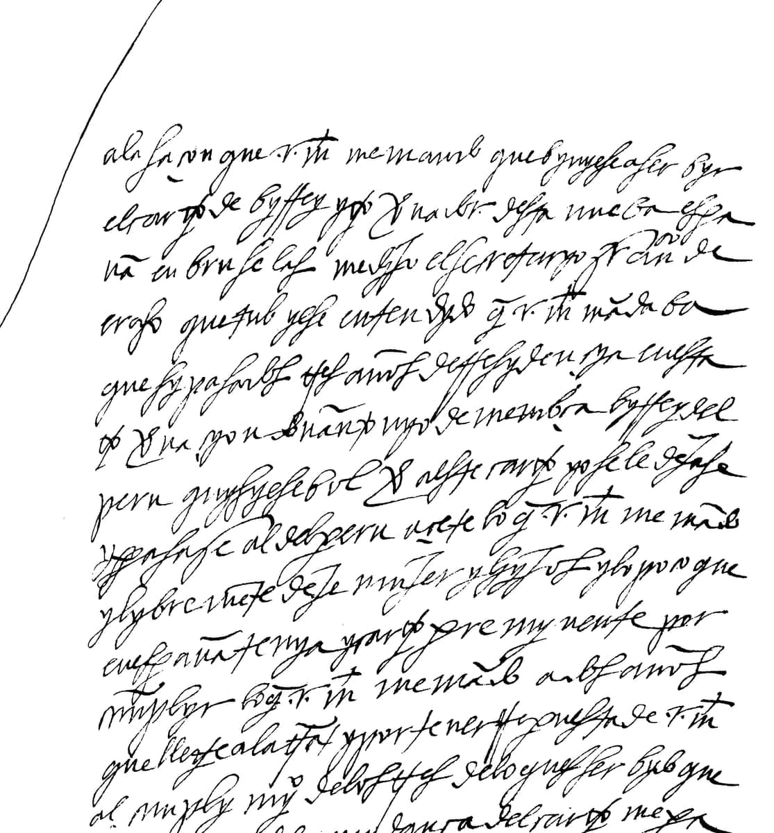 A lithographed facsimile of thirteen lines in a compact, upright sixteenth-century hand.