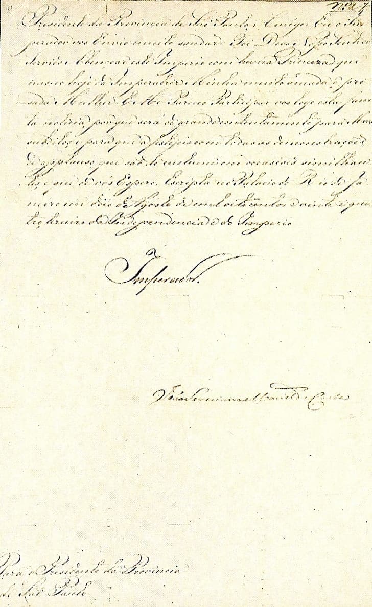 A short 1824 official letter in a wide sloping italic, signed with a single flourished word and addressed at the foot of the sheet